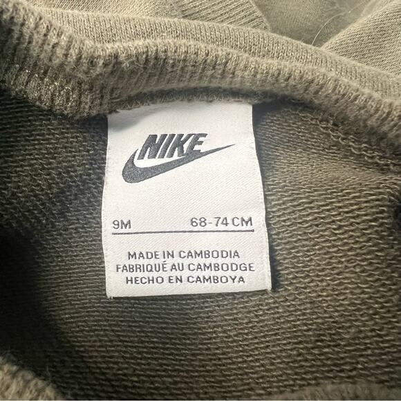 Nike Icon Graphic Romper 9 Months French Terry Unisex Baby Long Sleeve - Picture 4 of 7